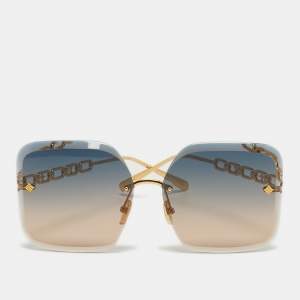 مملوكة مسبقًا Louis Vuitton Blue/Pink Gradient Z1860U Jewel Square Sunglasses