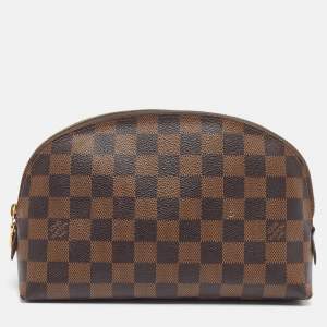 Pre Owned  Louis Vuitton Cosmetic GM Damier Ebene Canvas Pouch 