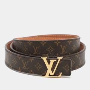 مملوكة مسبقًا Louis Vuitton LV Initiales 85CM Monogram Mini Canvas Slim Buckle Belt 