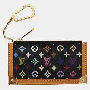 Pre Owned Louis Vuitton x Murakami Black Multicolore Monogram Coin Case GHW