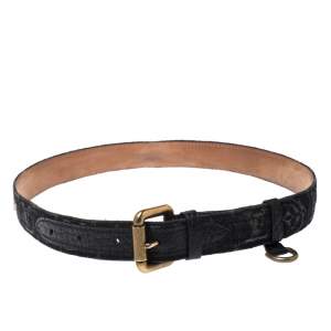 مملوكة مسبقًا حزام لوي فيتون دنيم أسود مونوغرامي 80 سم