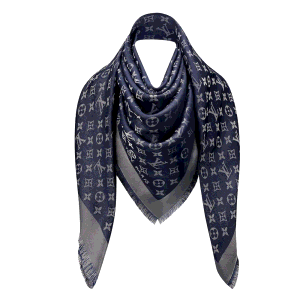 مملوكة مسبقًا Louis Vuitton Blue Nuit Monogram Shine Shawl