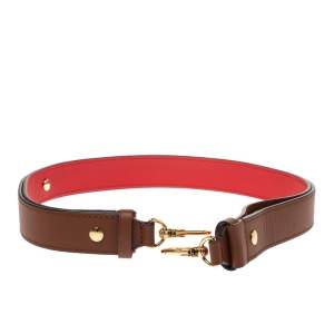 Pre Owned حمالة كتف لوي فيتون قابلة للضبط جلد حمراء