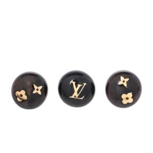 مملوكة مسبقًا Louis Vuitton Silvania Tigerwood Monogram Set of 3 Stud Earrings