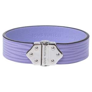 مملوكة مسبقًا Louis Vuitton Purple Epi Leather Spirit Bracelet Size 17