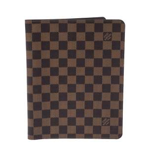 Pre Owned Louis Vuitton Damier Ebene Canvas Desk Agenda Cover
