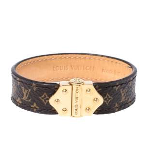 مملوكة مسبقًا Louis Vuitton Brown Spirit Nano Monogram Bracelet 17 cm