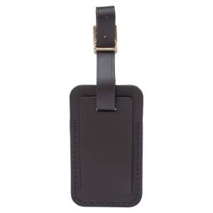 Pre Owned بطاقة حقيبة سفر لوي فيتون جلد بني داكن