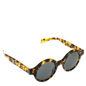 مملوكة مسبقًا Louis Vuitton x Supreme Brown Tortoise Downtown Round Sunglasses