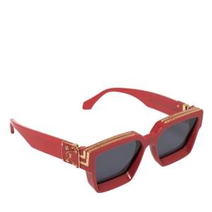 نظارة شمسية لوي فيتون مربعة زد1165دبليو 1.1 مليونيرز حمراء