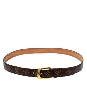 Pre Owned Louis Vuitton Monogram Canvas Ellipse Belt 90CM