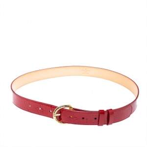 Pre Owned Louis Vuitton Pomme D’amour Monogram Vernis Ceinture Belt 90 CM