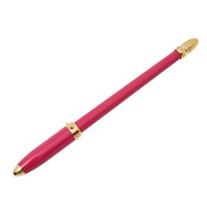 Louis Vuitton Pink Enamel Gold Tone Agenda Ballpoint Pen