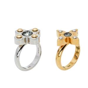 Pre Owned Louis Vuitton Love Letters Timeless Ring Set M