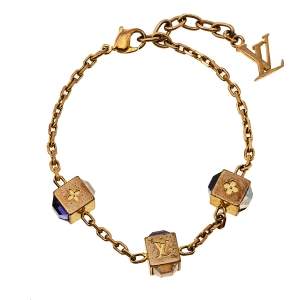 Pre Owned سوار لوي فيتون غامبل كريستال ذهبي اللون