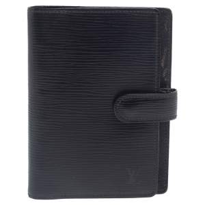 Pre Owned Louis Vuitton Black Epi Leather Small Ring Agenda Cover