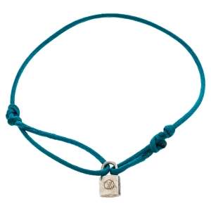 مملوكة مسبقًا سوار لوي فيتون x اليونيسيف لوكت فضة استرليني بحبل أزرق قابل للتعديل 
