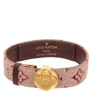 Louis Vuitton Pink Monogram Mini Lin Canvas Wish Bracelet