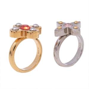 Louis Vuitton Love Letter Timeless Set Of Two Rings Size 53
