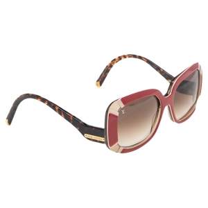 مملوكة مسبقًا Louis Vuitton Red Z0688 Tint Anemone Gradient Rectangle Sunglasses