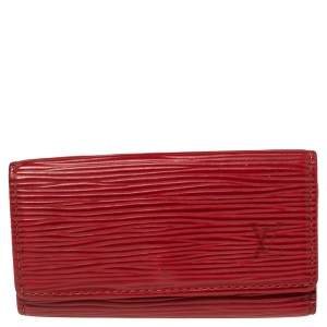 Louis Vuitton Red Epi Leather 4 Key Holder