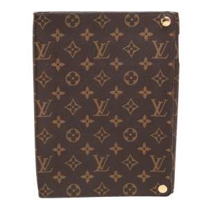 Pre Owned Louis Vuitton Brown Monogram Canvas Foldable iPad Case