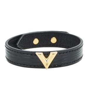 مملوكة مسبقًا Louis Vuitton Epi Leather Essential V Black Leather Bracelet