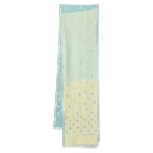 مملوكة مسبقًا Louis Vuitton Color Block Logo Monogram Reversible Silk Scarf