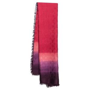 مملوكة مسبقًا وشاح لوي فيتون مونوغرامي بلوريغرام وردي وأرجواني