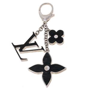 Pre Owned Louis Vuitton Black Fleur d'Epi Key Holder & Bag Charm