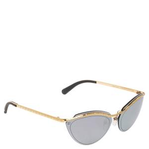 مملوكة مسبقًا Louis Vuitton Gold/Black Z1039E Mirrored Cat Eye Sunglasses