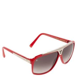 مملوكة مسبقًا Louis Vuitton Red/Black Gradient Z0286W Evidence Sunglasses