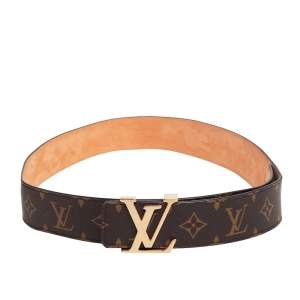 مملوكة مسبقًا حزام لوي فيتون كانفاس مونوغرامي مزين بالأحرف الأولي أل في 85 سم