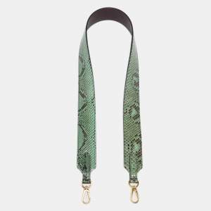 Pre Owned Louis Vuitton Green Python Strap Shoulder Bag Strap