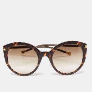 مملوكة مسبقًا Louis Vuitton Tortoise Brown Caroline Round Sunglasses