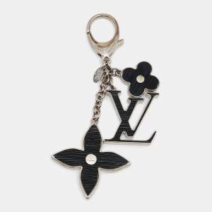 Pre Owned Louis Vuitton Fleur D' Epi Black Resin Bag Charm Key Holder