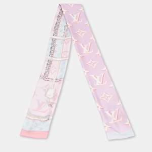 مملوكة مسبقًا بندانة لوي فيتون بيرفكت ماتش حرير أزرق وردي