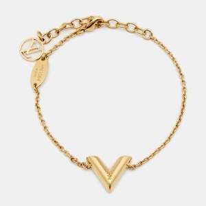 Pre Owned سوار لوي فيتون إيسنشيال ڨي معدن ذهبي اللون