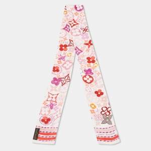 مملوكة مسبقًا Louis Vuitton Multicolor Monogram Floral Print Silk Bandeau