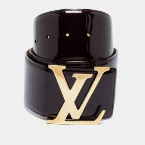 مملوكة مسبقًا Louis Vuitton Amarante Vernis Leather LV Initiales Waist Belt 75 CM