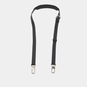 Pre Owned Louis Vuitton Dark Grey Leather Adjustable Shoulder Bag Strap