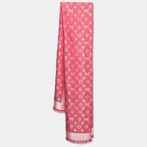 Louis Vuitton Pink Monogram Denim Shawl