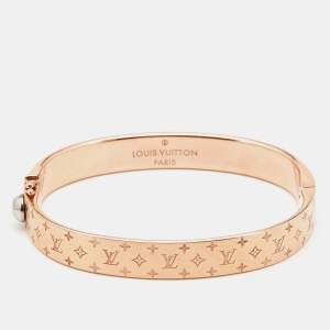 مملوكة مسبقًا Louis Vuitton Rose Gold Tone Nanogram Cuff Bracelet M