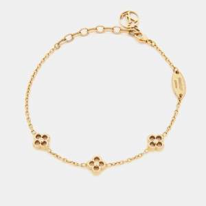 Louis Vuitton Gold Tone Flowerfull Station Bracelet