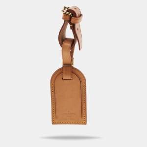 Pre Owned Louis Vuitton Vachetta Leather Luggage Name Tag & Strap Holder
