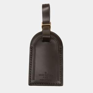 Louis Vuitton Brown Leather Luggage Name Tag