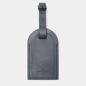 Louis Vuitton Black Leather Luggage Name Tag