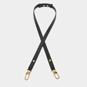 Pre Owned Louis Vuitton Black Leather Adjustable Shoulder Bag Strap