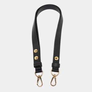 Pre Owned Louis Vuitton Black Leather Adjustable Shoulder Bag Strap