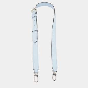 Pre Owned Louis Vuitton Blue Leather Adjustable Bag Shoulder Strap